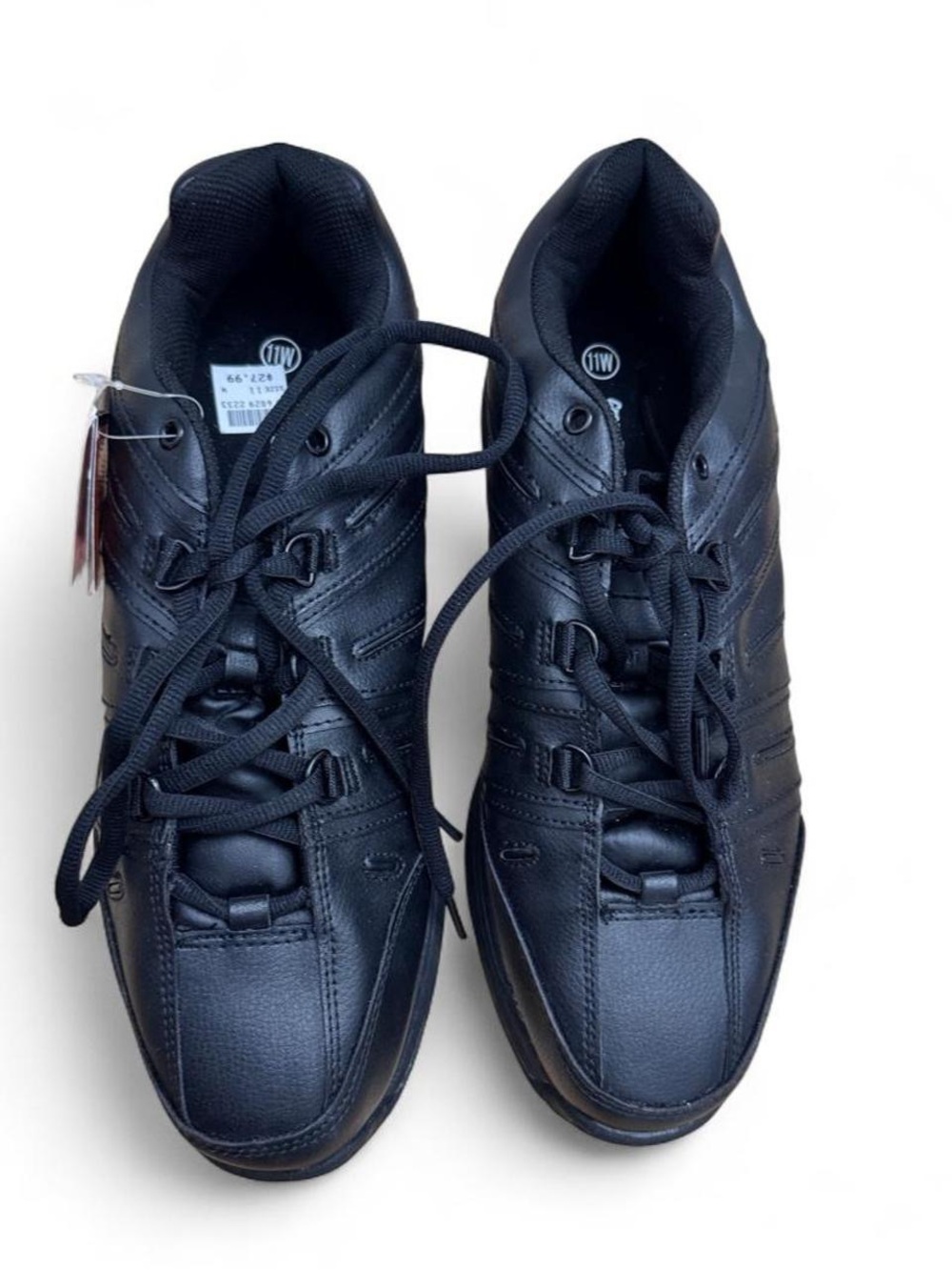 Men's Wide Width Black Work Sneakers